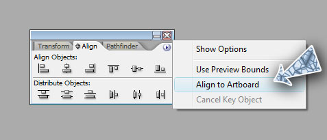 Align Options, Adobe Illustrator CS2, Align to Art Board