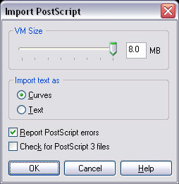 Import PostScript Settings