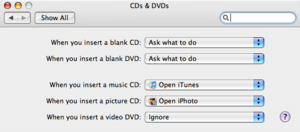 CDs & DVDs Settings
